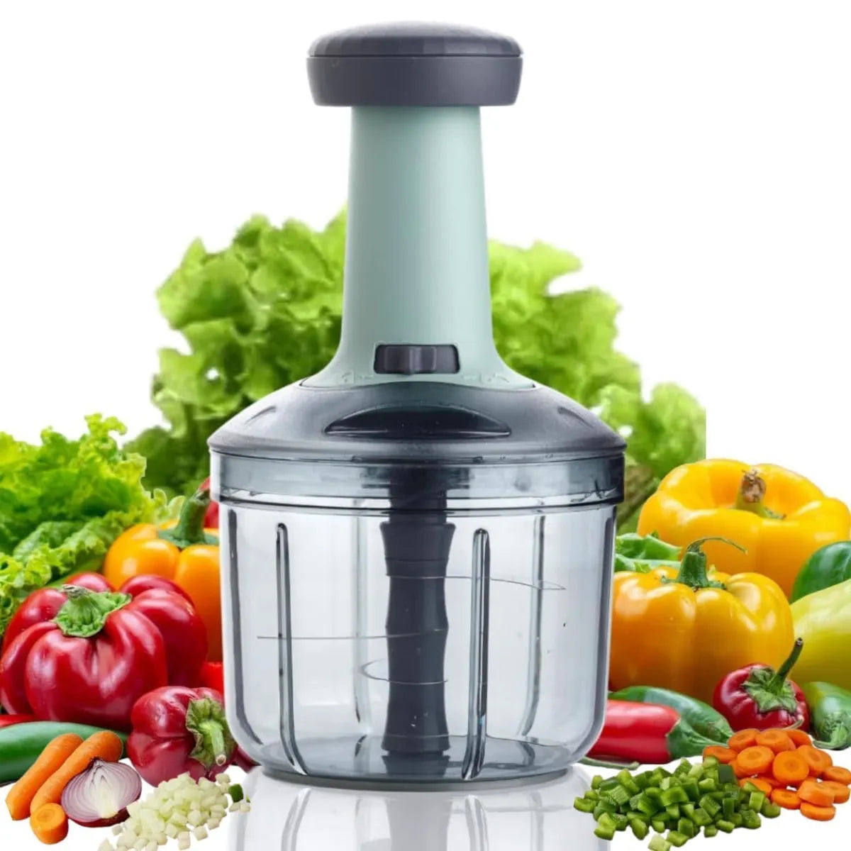 Hand-Press Vegetable And Fruit Chopper For Kitchen