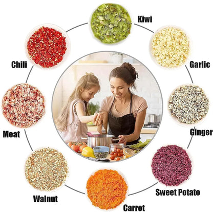 Hand-Press Vegetable And Fruit Chopper For Kitchen